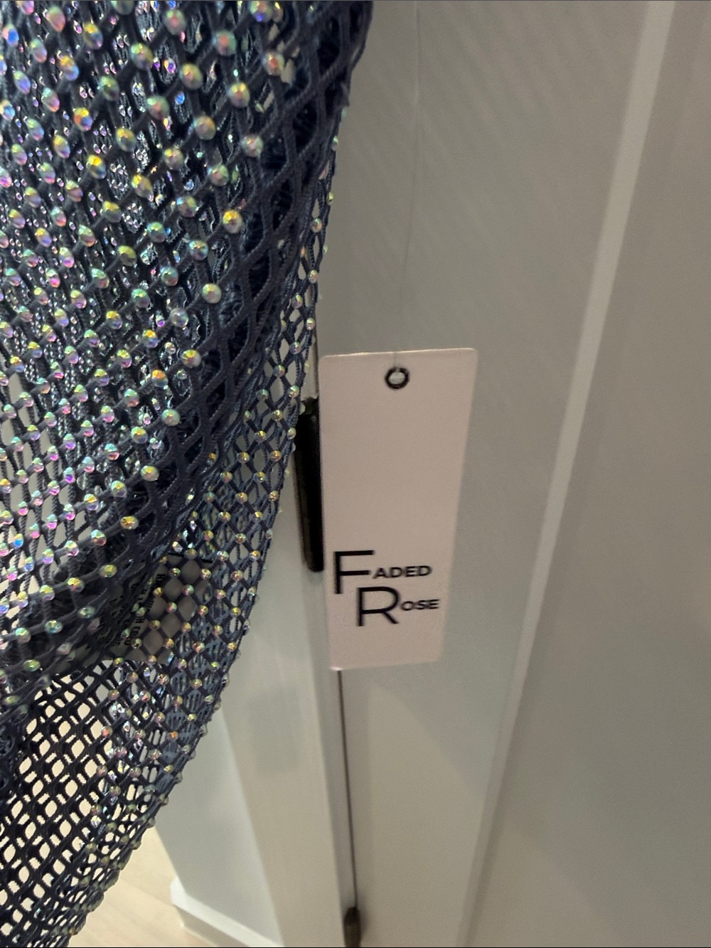 Femme Rose Silver Mesh Tank Top - Picture 3 of 4